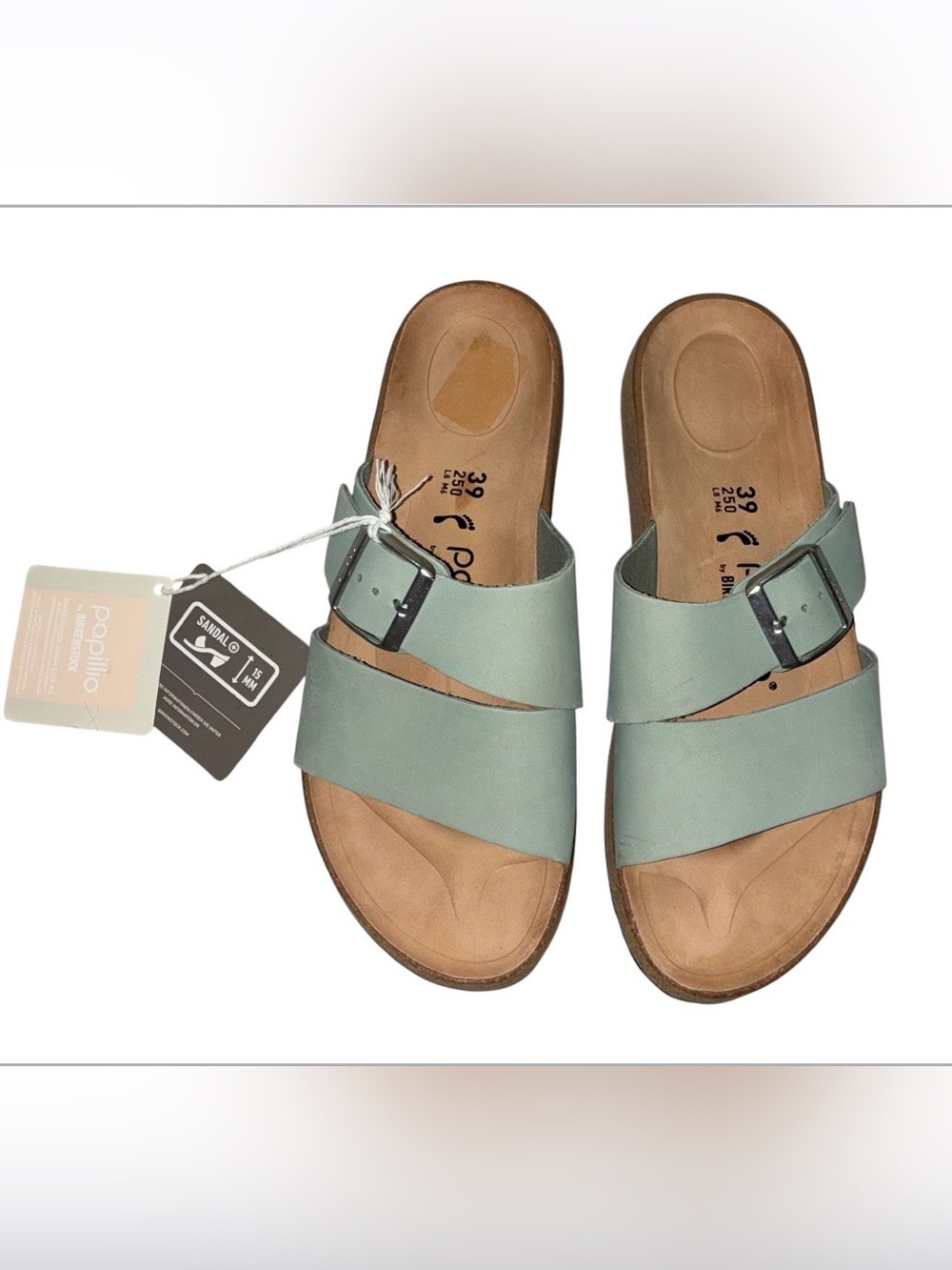 NWT Papillio by Birkenstock Women's Almina Sandals Pure Sage Sz 39